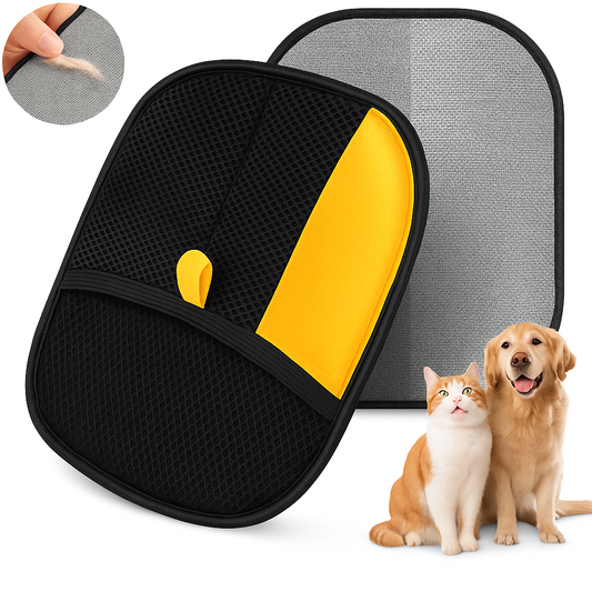 Pet Hair Removal Gloves (Pack of 2) – Reusable Grooming Mitt for Dogs & Cats | Eco-Friendly Fur Remover for Sofa, Carpet, Car & Clothes